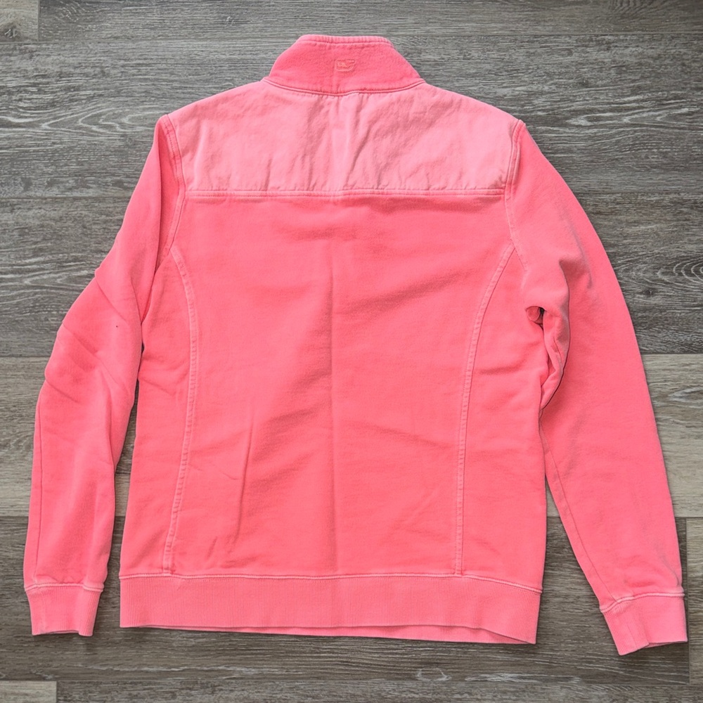 Vineyard Vines Women's Coral Quarter-Zip Sweatshirt - Picture 4 of 4